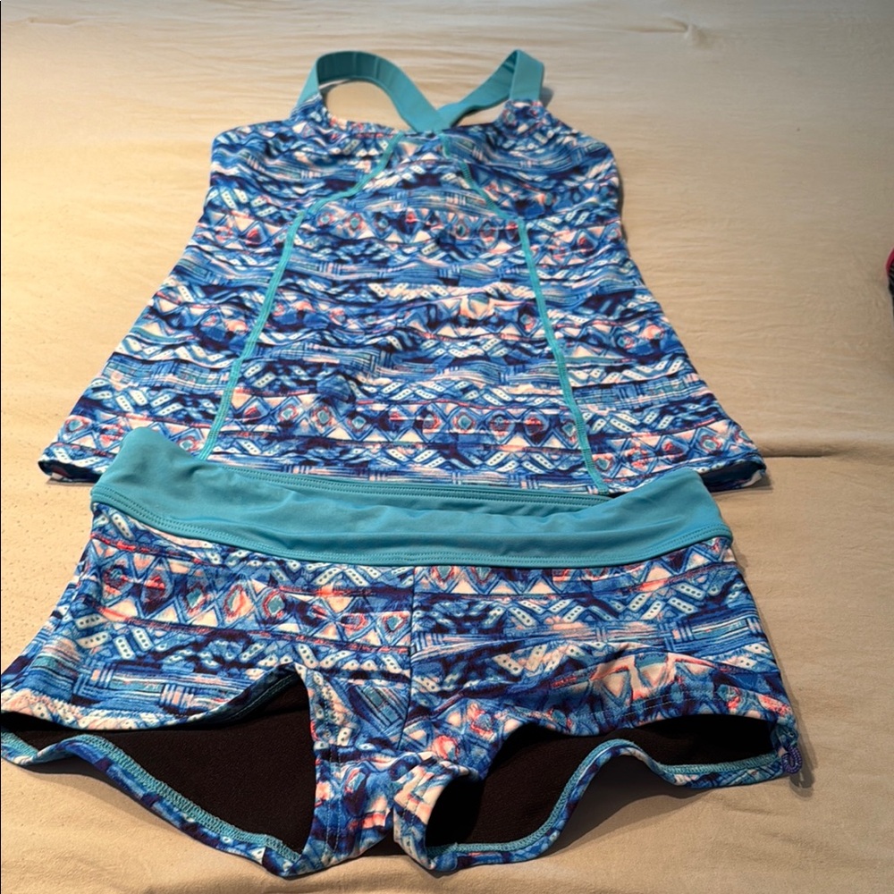 TYR Blue and Orange Women's Swim Set